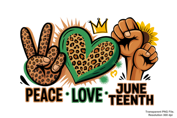 Celebrating Freedom: A Guide to Using Peace Love Juneteenth PNG Designs
