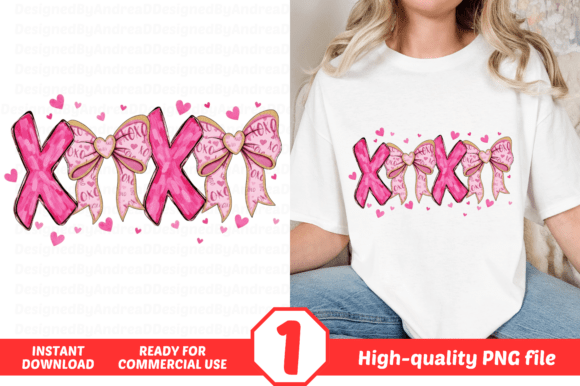 Elevating Valentine's Day Merchandise with the XOXO Coquette Bow Sublimation Design