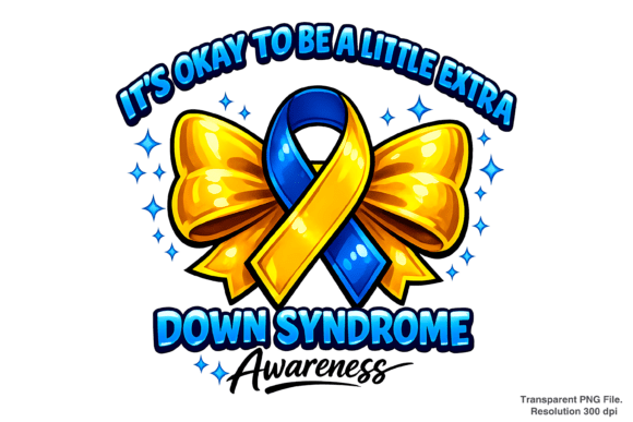 Empowering Creativity with the Down Syndrome Awareness Bow PNG
