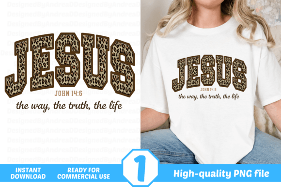 Faith in Focus: Bringing the Message of Jesus John 14 6 to Life Through Religious Sublimation Design