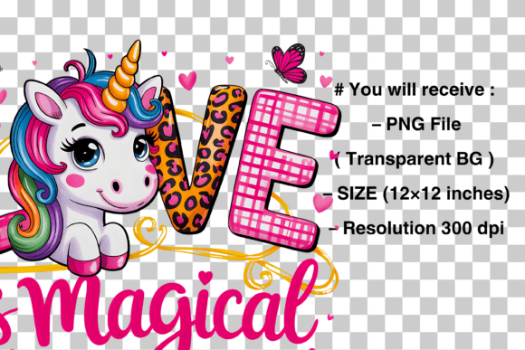 Love is Magical Unicorn PNG: A Creator's Essential Asset